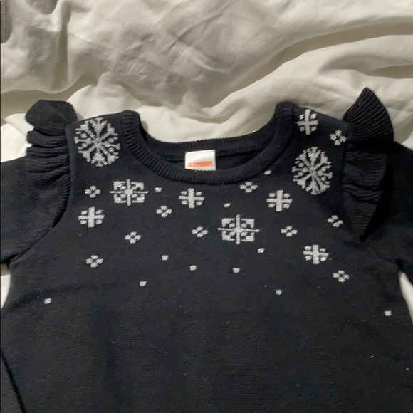 Gymboree 4t black snowflake sweater dress NWT - Picture 2 of 9